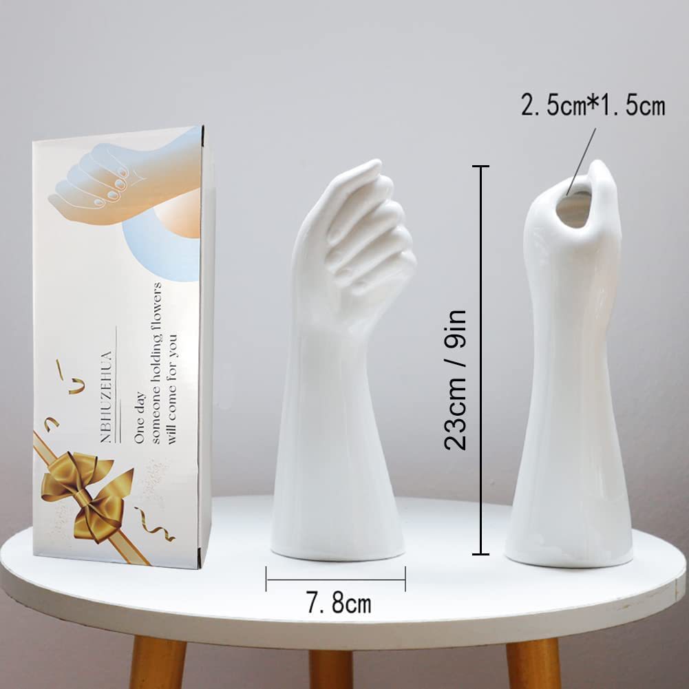 Hand shape vases