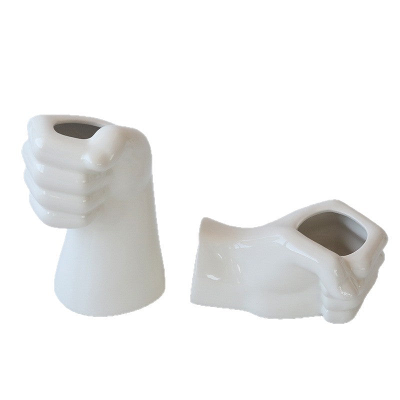 Hand shape vases
