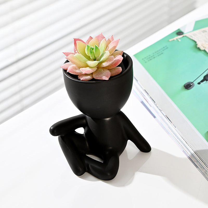cute cartoon human vases