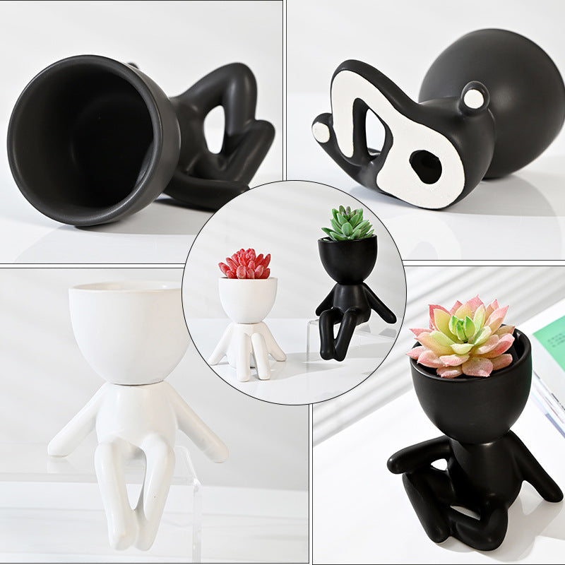 cute cartoon human vases