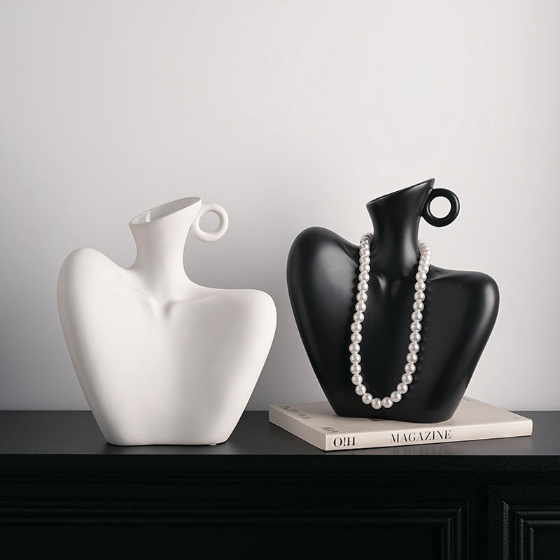 Black and White female style vases