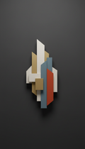 Abstract urban wall sculpture