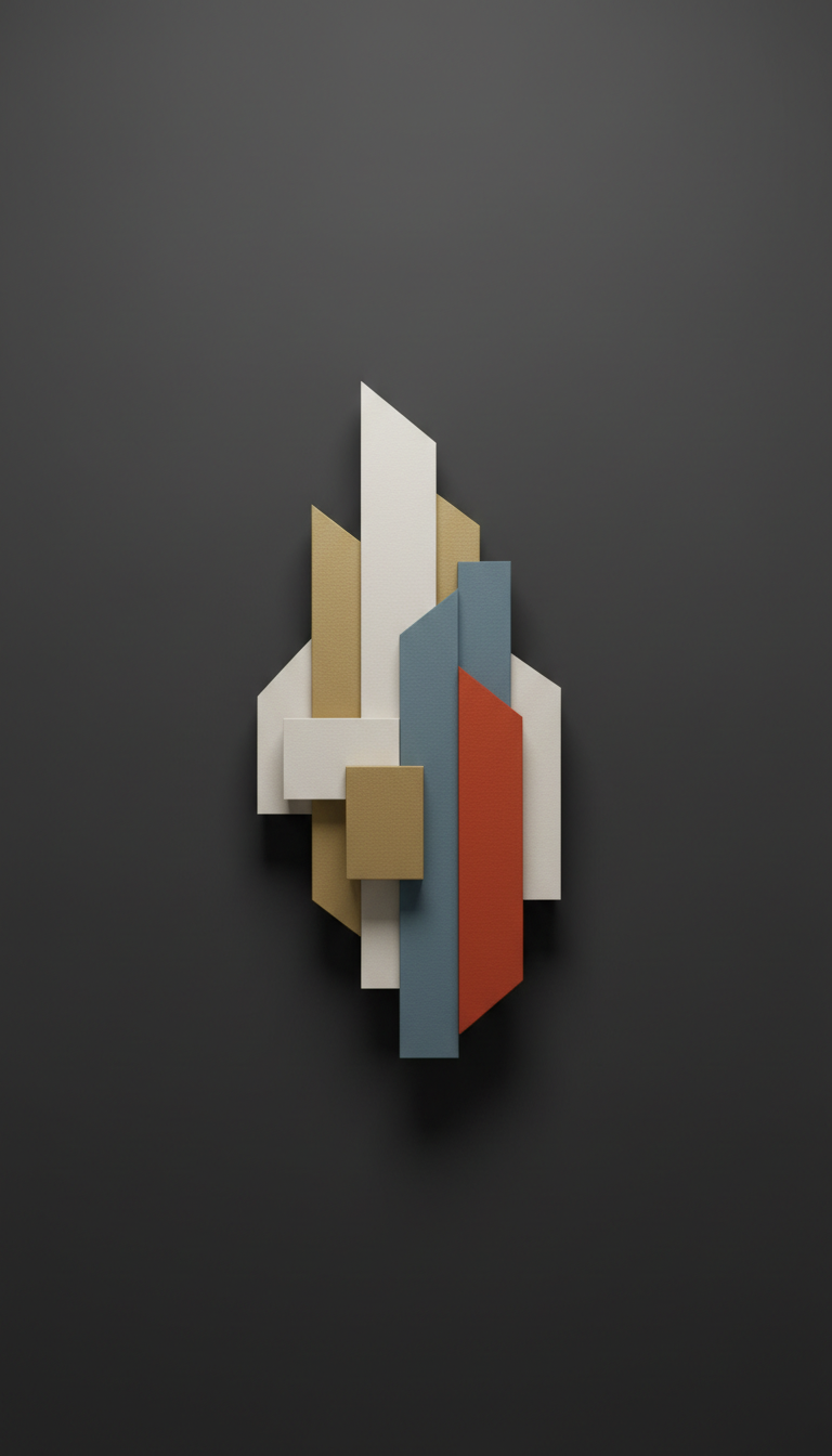 Abstract urban wall sculpture