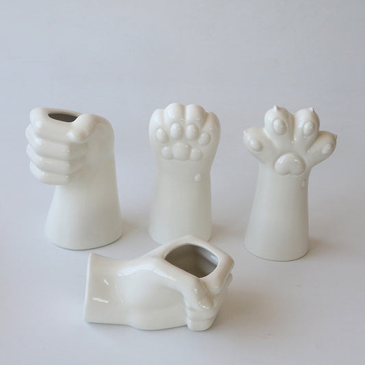 Hand shape vases
