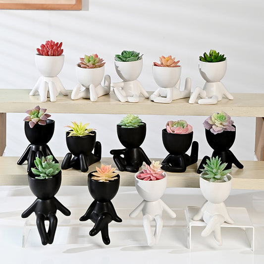 cute cartoon human vases