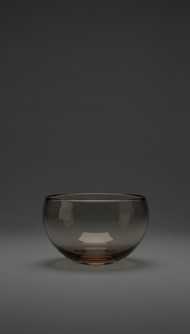 Minimalist smoke glass bowl